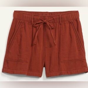 Old Navy rust drawstring cotton shorts size medium